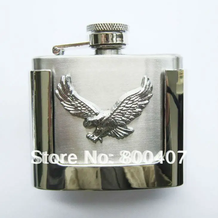 

Retail Belt Buckle (2oz Western Flying Eagle Stainless Steel Flask) BUCKLE-LT027 Flask Belt Buckle Free Shipping
