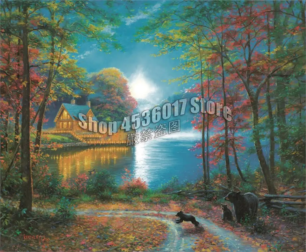Алмазная вышивка Lakeside Dreams алмазная живопись сделай сам осенняя мозаика в виде