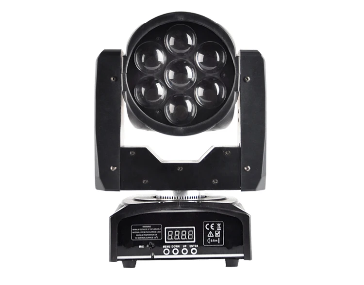 Новый DMX512 7*12 Вт светодиоды RGBW Луч моющийся зум свет движущийся головной