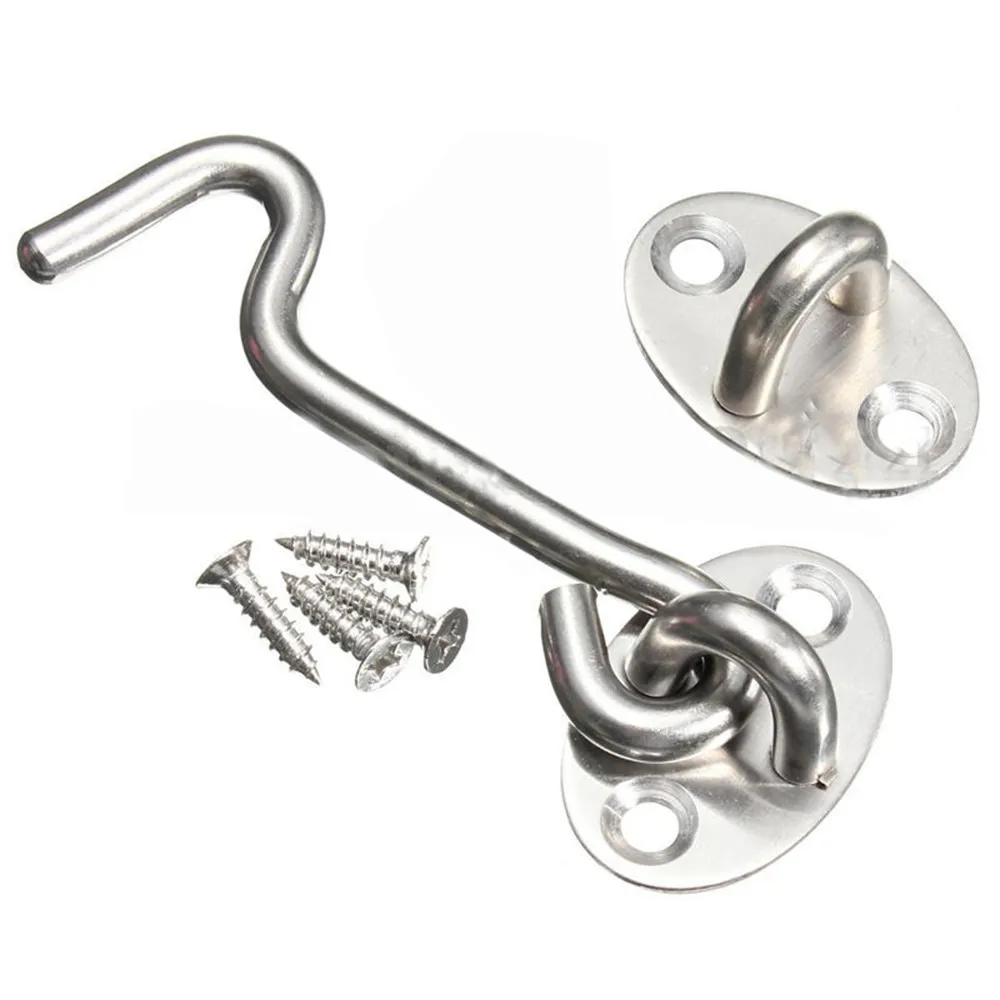 FS5 Stainless Steel Cabin Hook Eye Shed Gate Door Latch Catch Holder sep14 | Дом и сад