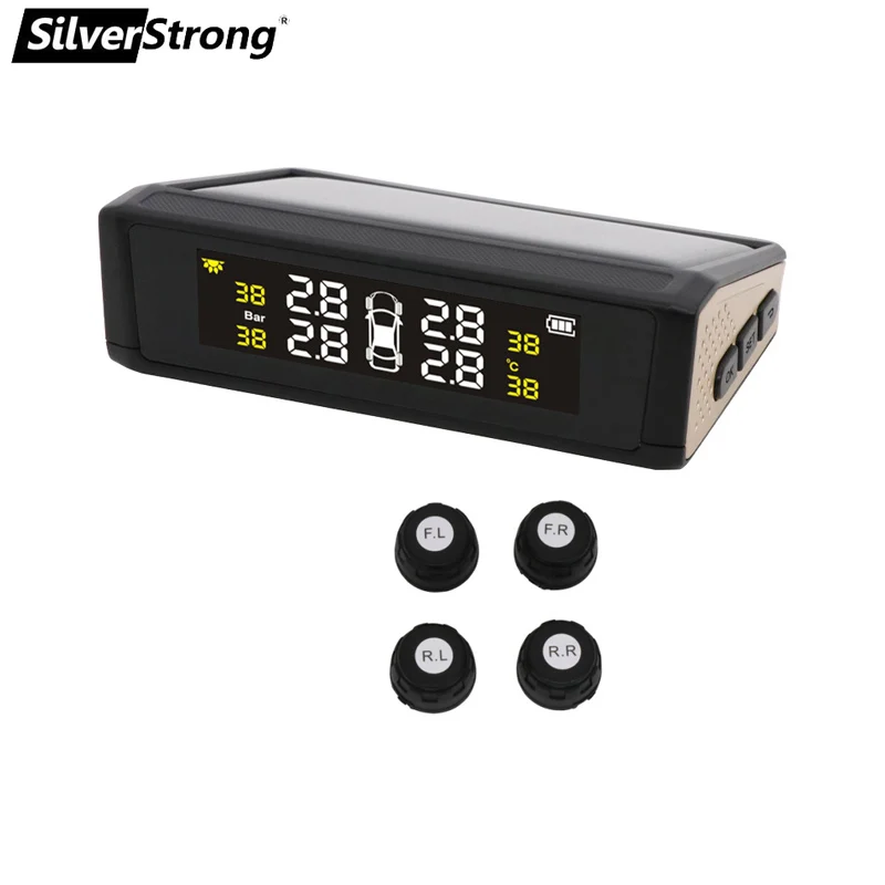 SilverStrong Солнечный TPMS внешний датчик давления в шинах монитор беспроводной