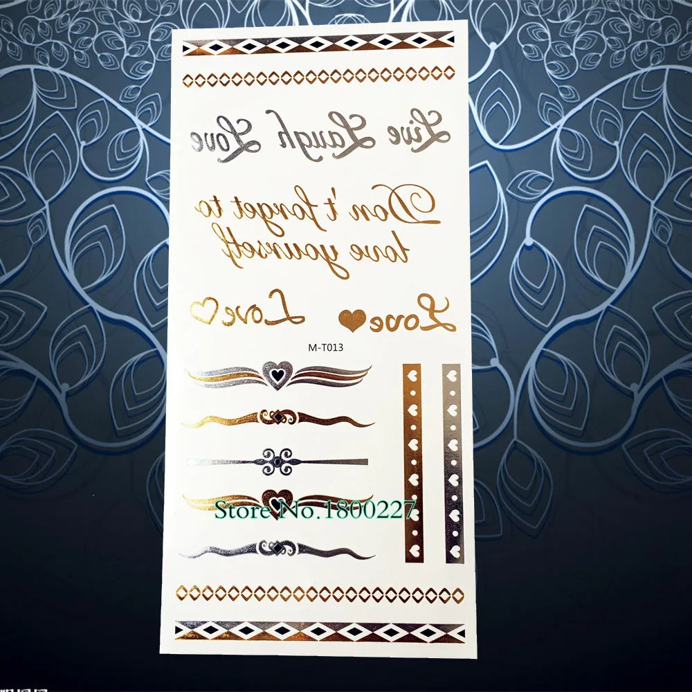 Толстая золотая цепочка металлическая татуировка боди арт вспышка временная