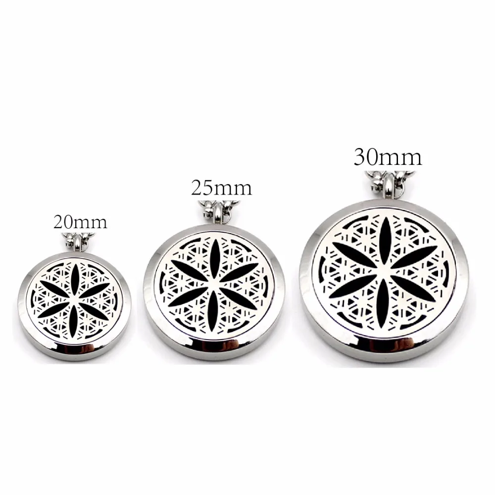 Горячий цветок духи диффузор медальон ожерелье Ароматерапия из нержавеющей