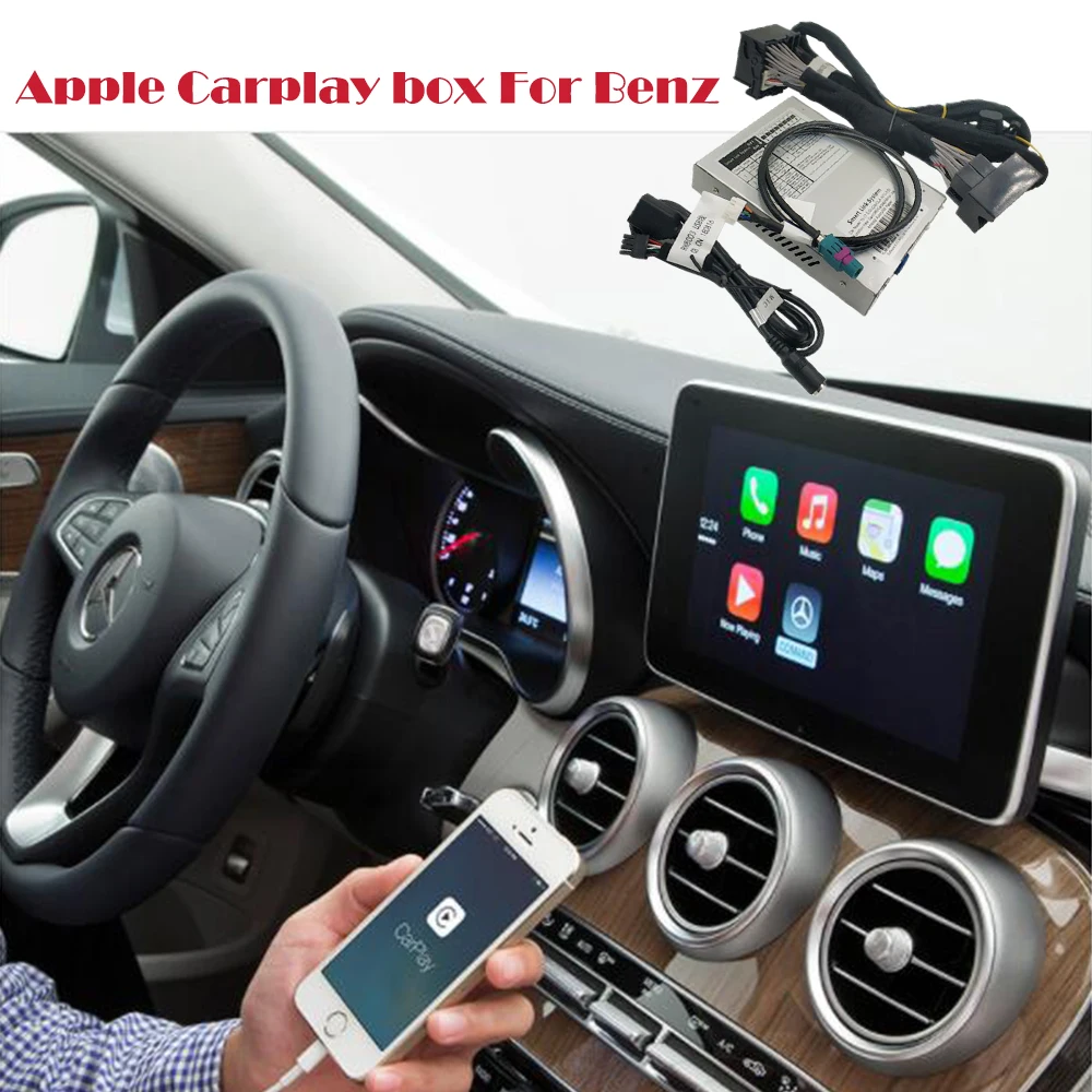 IOS Benz CarPlay автомобиль Apple Airplay CarPlay коробка для Benz A B C CLA GLA GLC GLE класс- NTG 5. 0 iOS