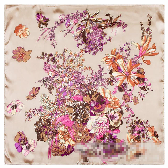 Женский шёлковый квадратный шарф 60 х60 см|bag handle scarf|scarf high qualitysilk square scarf |
