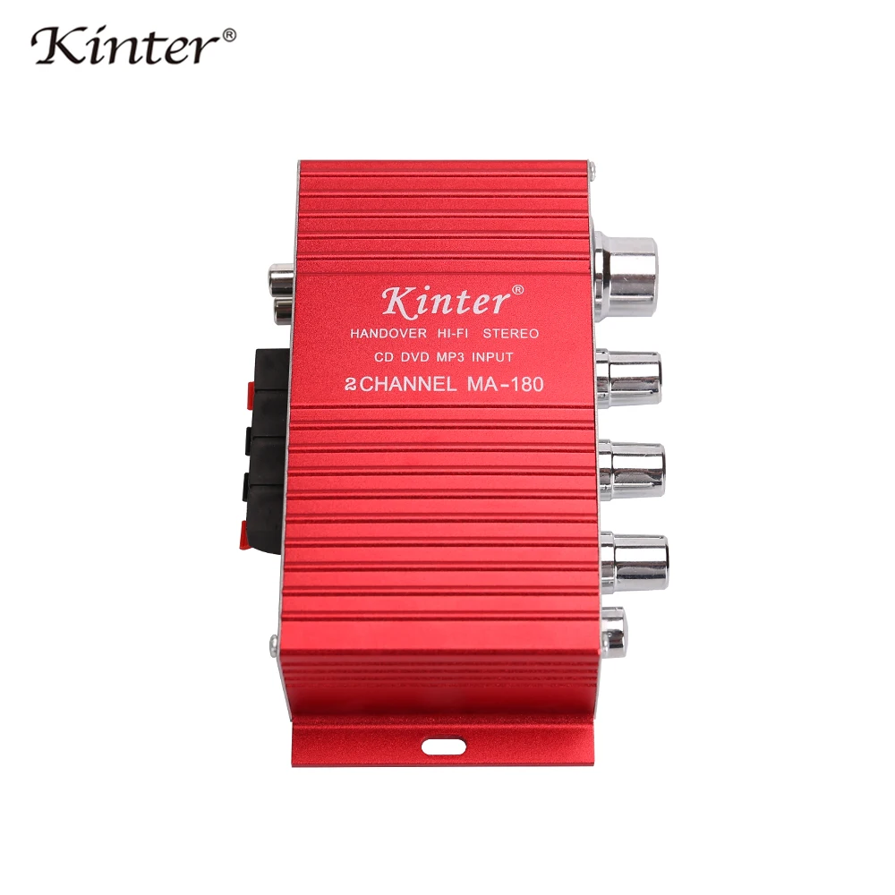 Kinter MA-180 профессиональный мини-усилитель аудио DC12V 2 канала предложение MP3 AUX вход воспроизведение стерео звук управление басовый баланс высоких частот