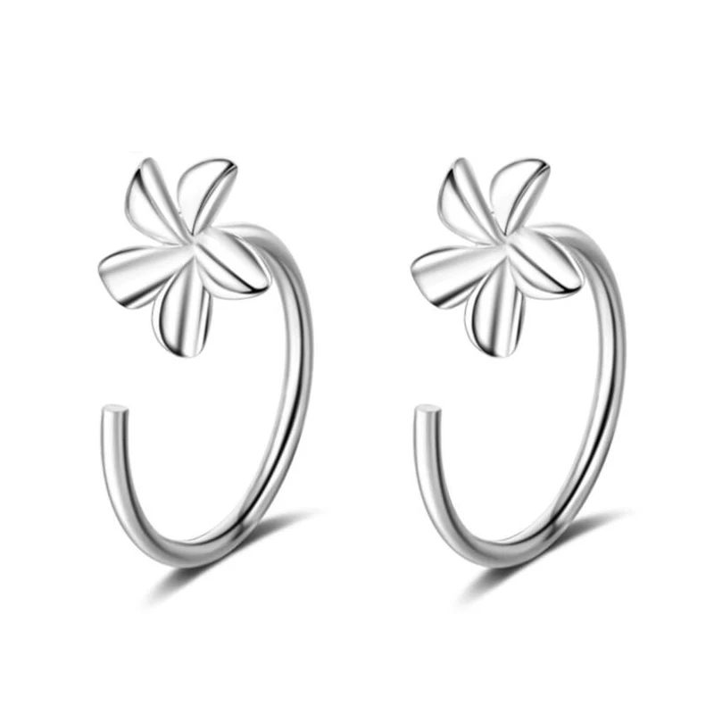 

Женские серьги в виде цветка с пятью лепестками KOFSAC, серьги из стерлингового серебра 925 пробы, маленькие свежие украшения для ушей