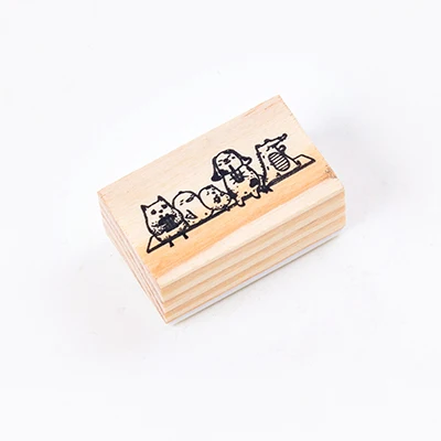 XINAHER милые животные парк мультфильм штамп студента DIY Деревянные и резиновые штампы для скрапбукинга канцелярские товары Скрапбукинг Стандартный штамп - Цвет: B