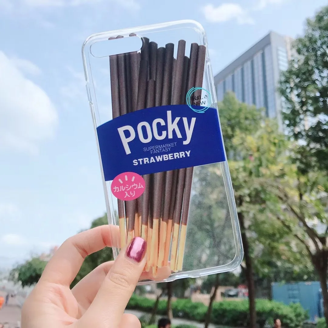 Печенье Pocky чехол для телефона для iPhone XS MAX XR Capa Fundas мягкая прозрачная задняя крышка для iPhone X 8 7 6 S 6 Plus чехол Coque