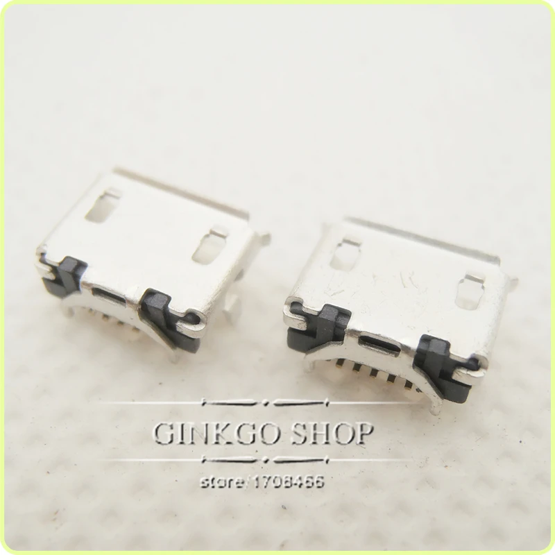 50 шт./лот микро 5 контактный usb разъем коннектор для зарядки тип B DIP четыре фута