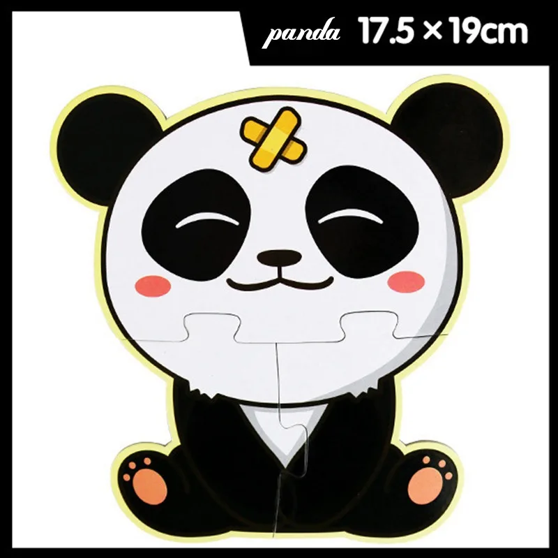 panda Большой размер, Детские пазлы для раннего образования, детские игрушки Waldorf Монтессори, детские игрушки, Мультяшные ВОДОНЕПРОНИЦАЕМЫЕ БУМАЖНЫЕ Пазлы T0284 - Цвет: panda