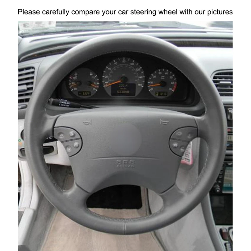Чехол для руля из искусственной кожи сшитый вручную Mercedes Benz W210 E Class E320 2000 2001 2002