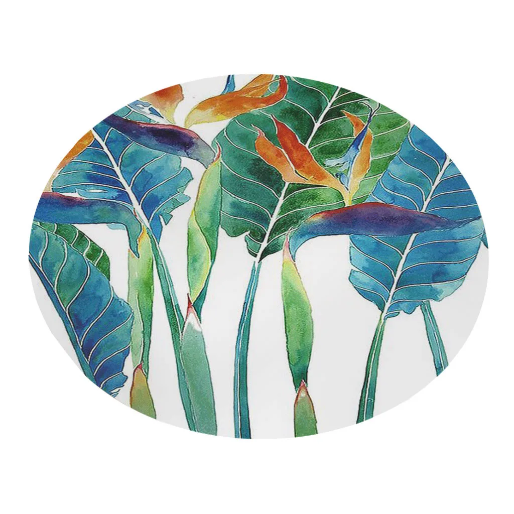 D ISHOWTIENDA ванная комната креативный коврик Botany элементы одеяло круглый коврик коврики Товары для ванной 60 см - Цвет: D