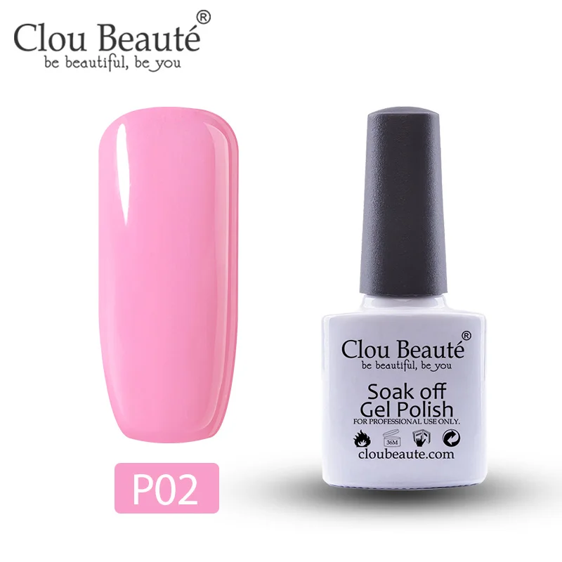 Clou Beaute Гель-лак для ногтей Полупостоянный УФ набор гель-лаков для ногтей Базовое покрытие верхнее покрытие Гель-лак 10 мл УФ/светодиодный Гибридный гвоздь искусство - Цвет: P02