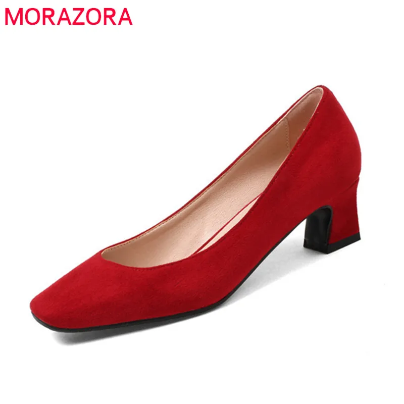 MORAZORA/2020 г. Новые женские туфли-лодочки Лидер продаж модная классическая обувь из
