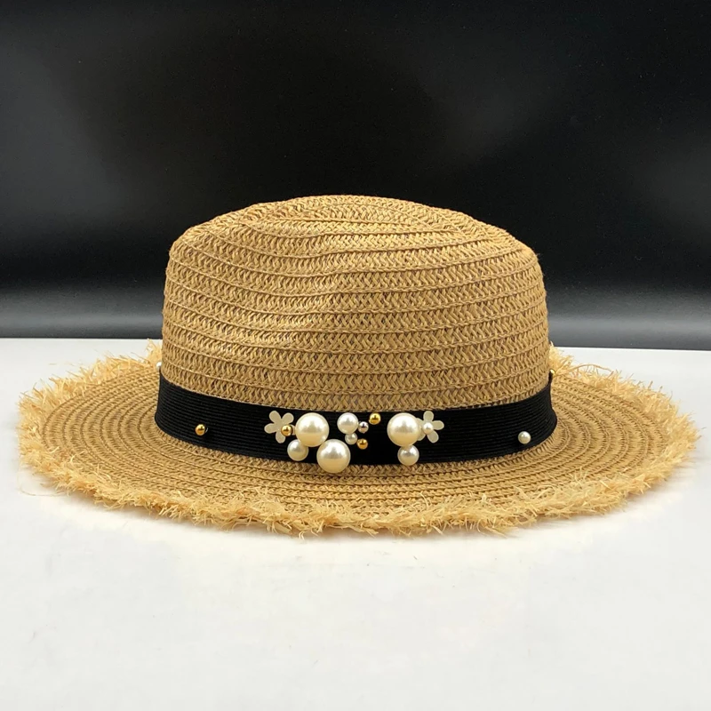 Шляпа от солнца для девочек и мужчин соломенная фетровая шляпа женщин летняя