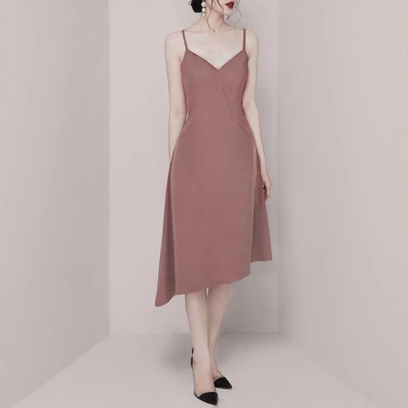 INDRESSME женский однотонный комплект из двух предметов на бретельках сексуальное платье с v-образным вырезом с длинным рукавом пальто наборы