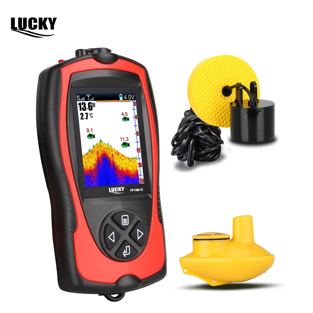 LUCKY FF1108 1C портативный рыболокатор проводной и беспроводной дистанционный Sonar