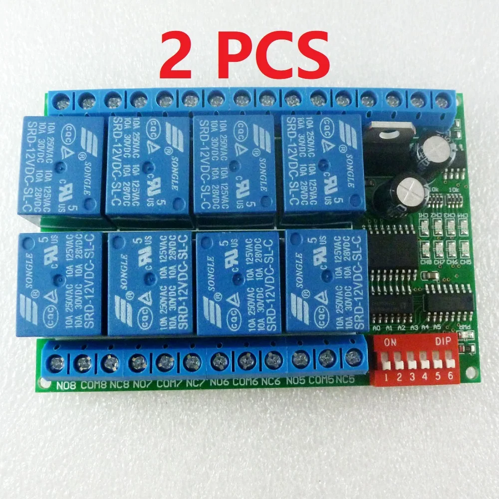 Релейный модуль Modbus RTU 485 8 каналов 12 В постоянного тока RS485 пульт дистанционного