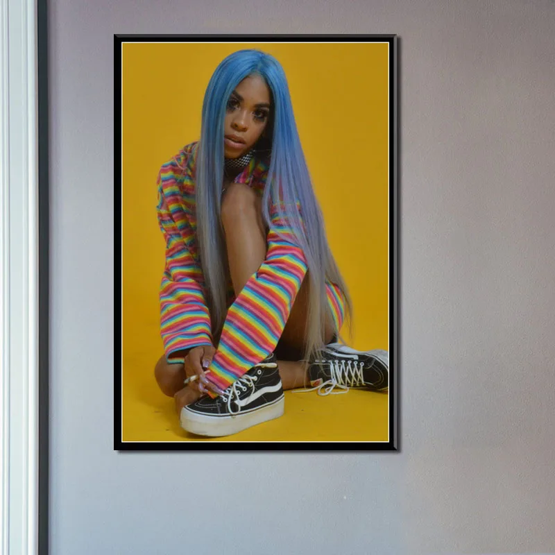 0005 Плакаты и принты Rico Nasty хип хоп музыка Звезда раппер плакат стены художественное полотно живопись для комнаты домашний декор - Цвет: 0005