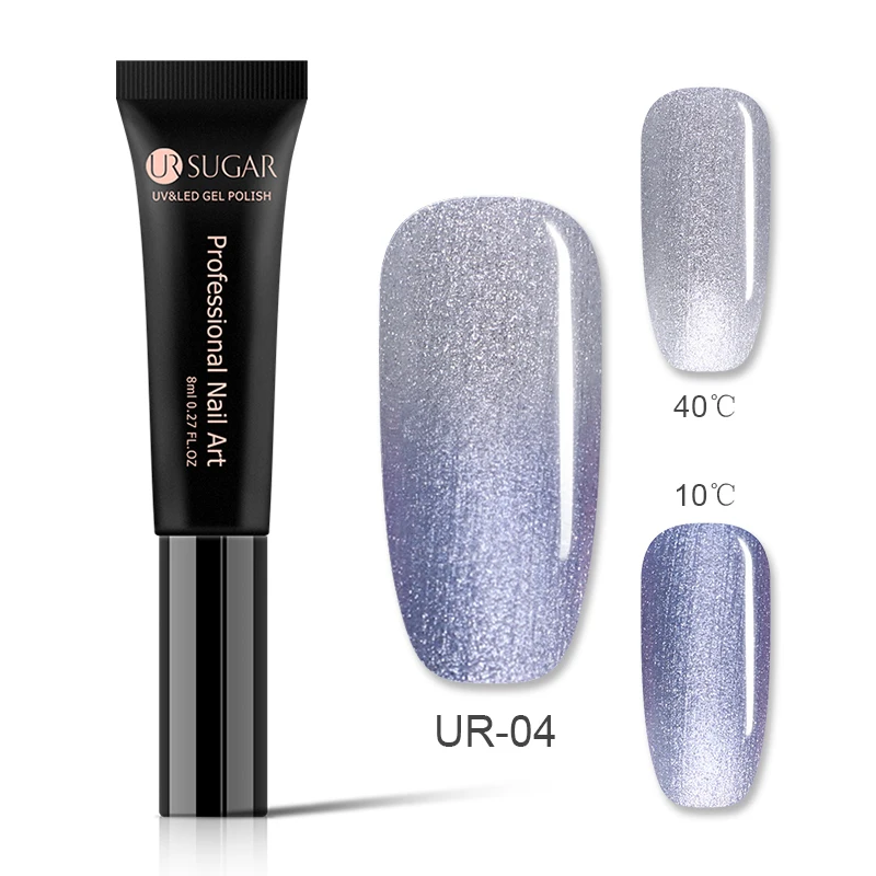 UR-04 Ur Sugar 8 мл УФ Гель-лак для ногтей изменение температуры Цвет гель термо блеск лак Длительное замачивание уф гель лак для ногтей - Цвет: UR-04