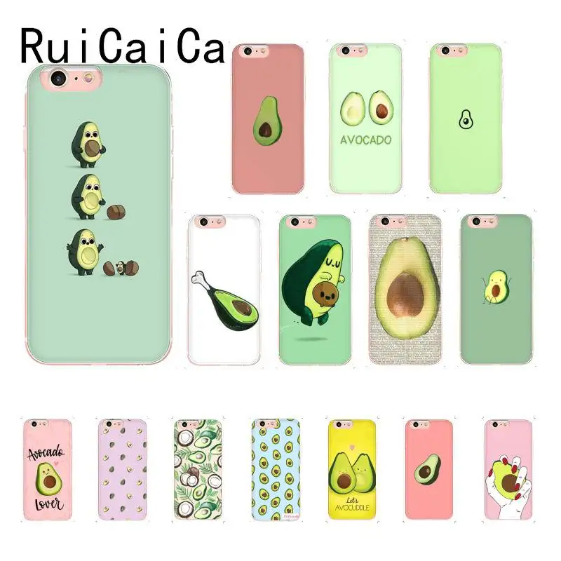 

RuiCaiCa Green Avocado Vintage TPU Soft Silicone Phone Case for iphone 13 8 7 6 6S Plus X XS MAX 5 5S SE XR 10 11 11pro 11promax