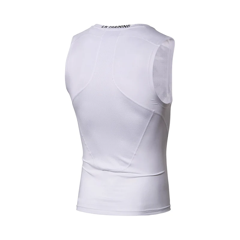 Li-Ning Мужская Базовая майка без рукавов 90% полиэстер 10% спандекс облегающий жилет li