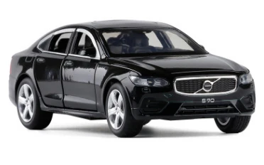 Black 1:32 VOLVO, новинка, S90, Металлический Игрушечный Автомобиль из сплава, со звуком, светильник для детей, игрушки - Цвет: Black