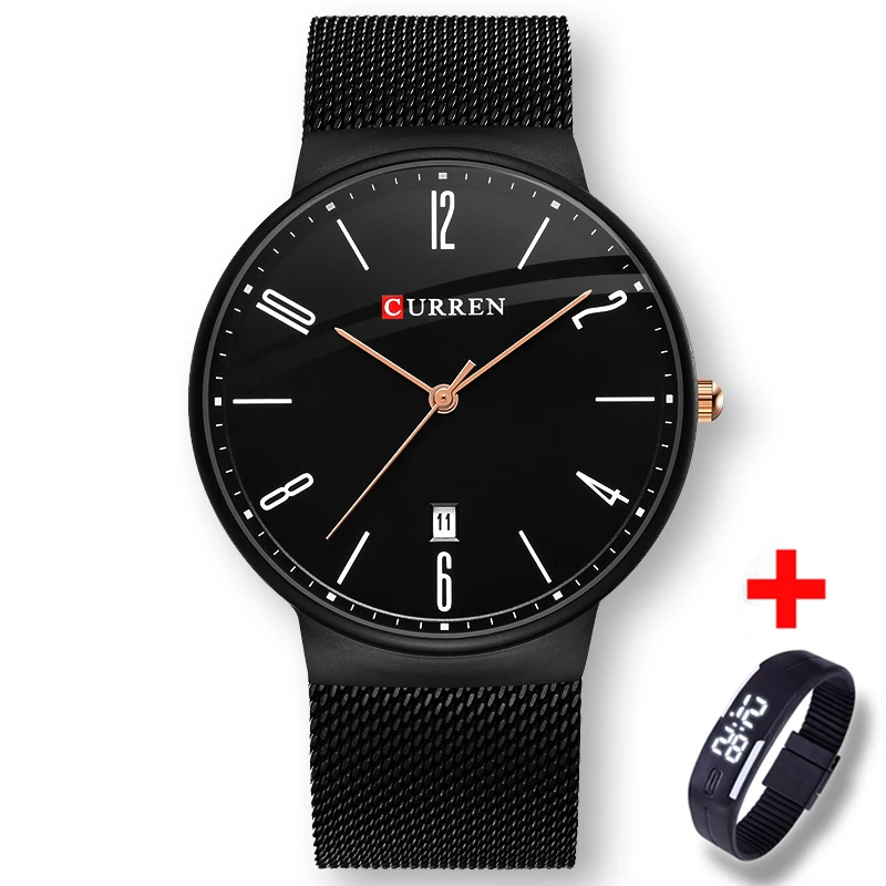 Тонкие часы для мужчин новинка черная роза Золотая стрелка relogio masculino люксовый