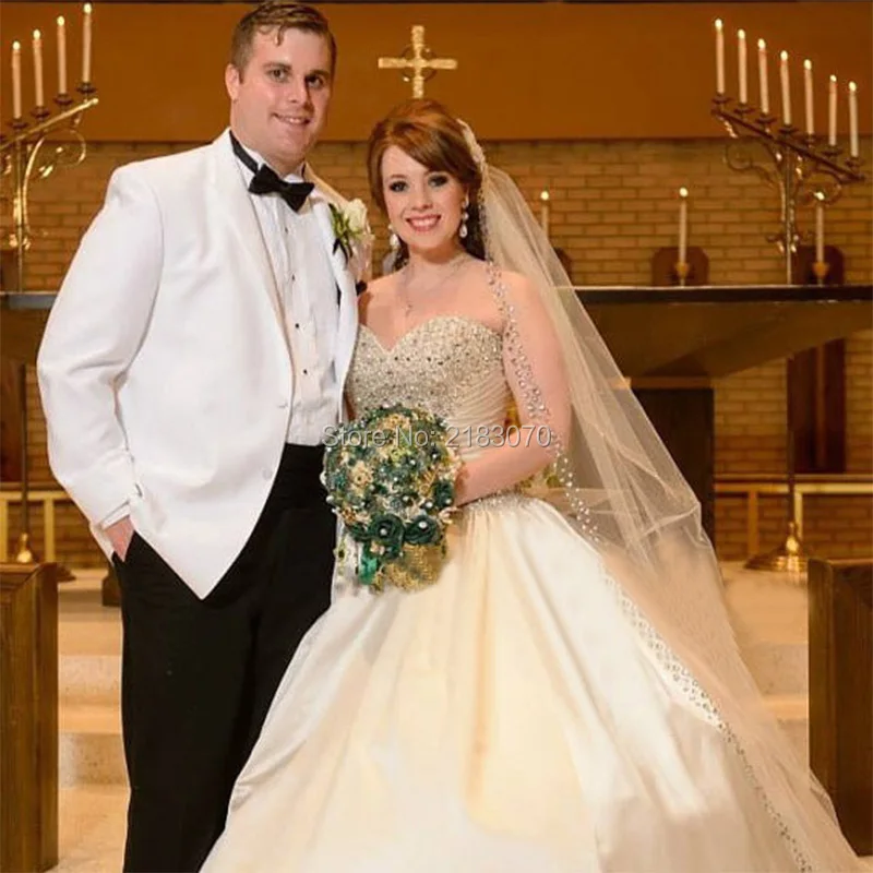 Роскошные 3 М Длиной Фаты С Кристаллом 2016 Вуаль Mariage Горный Хрусталь Блестящий