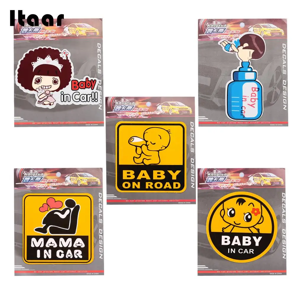Яркий безопасности знак на присоске Пластик Baby Safe Войти Наклейка мультфильмы