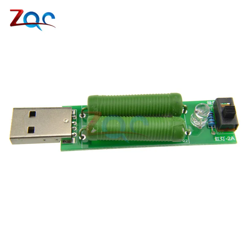 USB мини резистор с интерфейсом разрядки 2 а/1 А переключателем 1 Зеленый светодиод