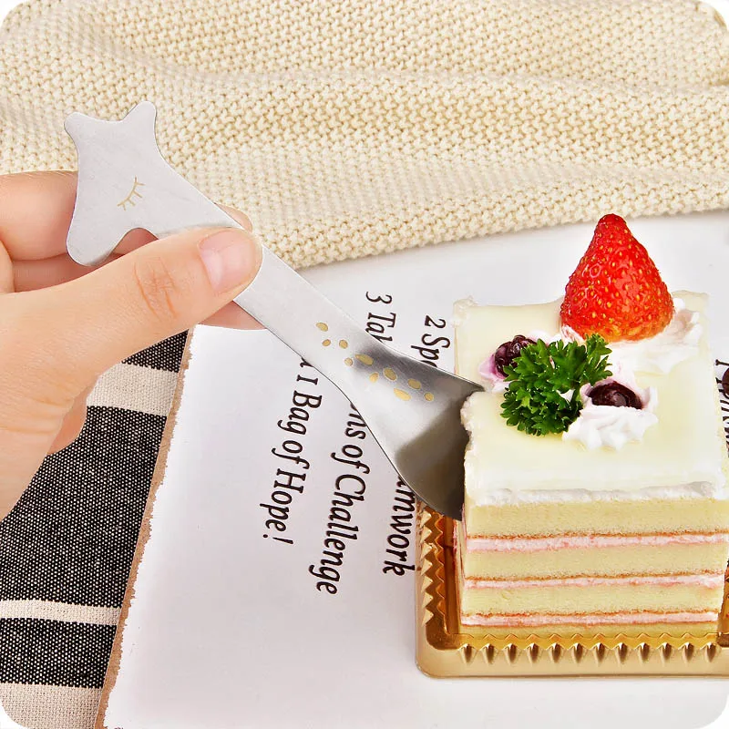 Детские Ложки QuickDone из нержавеющей стали серебристые милые Мультяшные детские