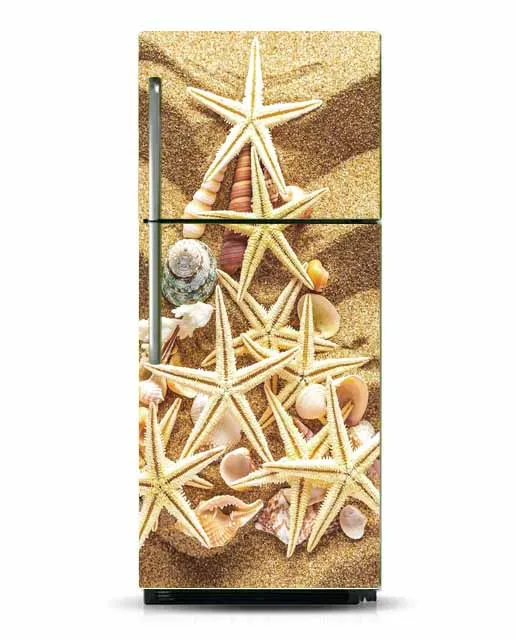 3d наклейка на дверь для холодильника посудомоечной машины пляжные ракушки
