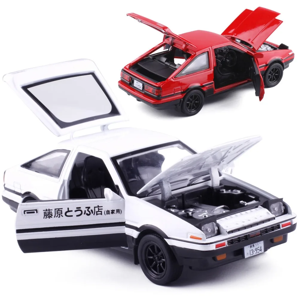 Модель автомобиля Initial D AE86 Toyota 1:28 модель из сплава аниме мультяшный Форсаж за