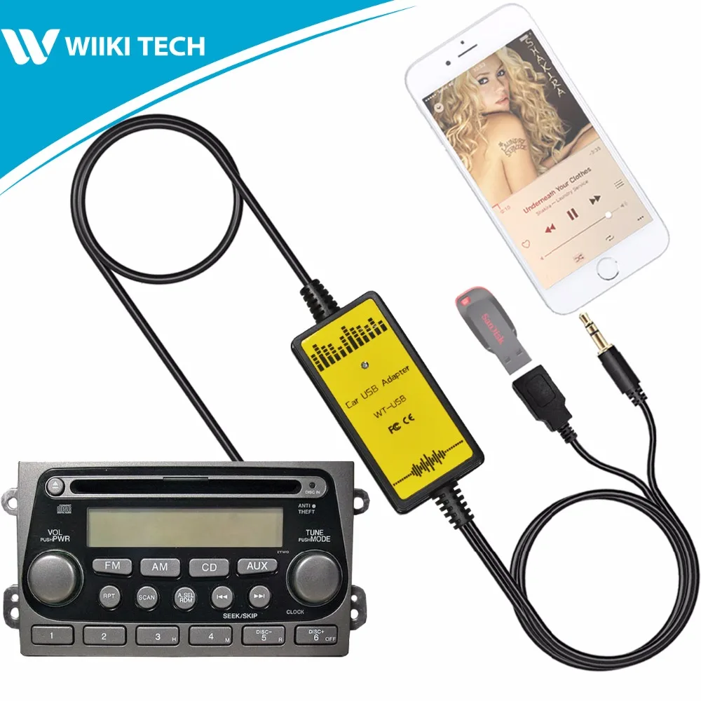 Автомобильный Радио APPS2Car USB AUX интерфейс аудио Mp3 адаптер для CD Changer Honda Element 2003 2011|car