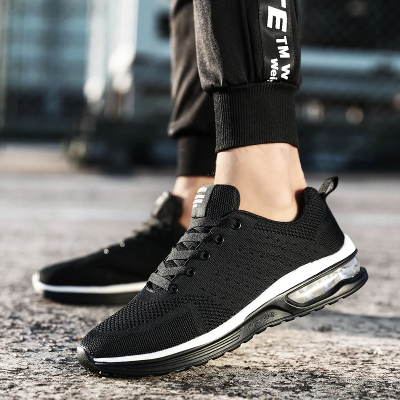 Мужские кроссовки для женщин красивые Zapatillas спортивные Цвет черный красный
