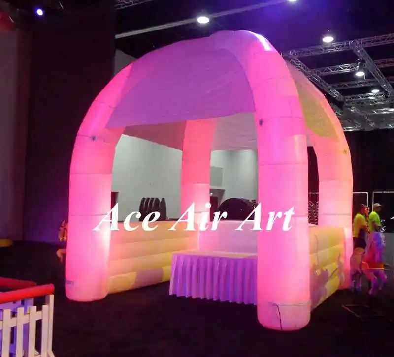 Новый дизайн белая светодиодная надувная фотобудка igloo палатка для вечерние и