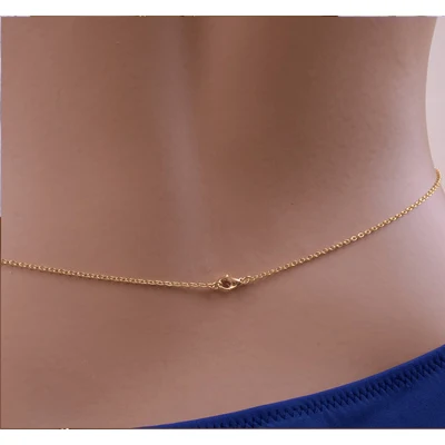 Модная Золотая цепочка для живота женщин звезда кулон тонкий серебряный цвет