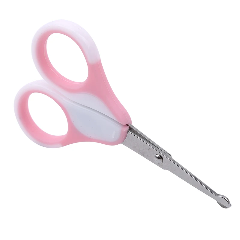 pink Твердые Детские Ножницы для ногтей крышка новорожденных безопасные щипчики красочные одна посылка лучший подарок для ребенка - Цвет: pink
