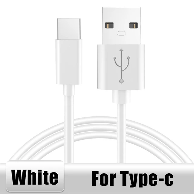 Type-c White ROCK USB кабель для iPhone X, 8, 7, 6, быстрое зарядное устройство, Micro USB кабель для samsung, Xiaomi, usb type-c, кабели для мобильных телефонов - Цвет: Type-c White