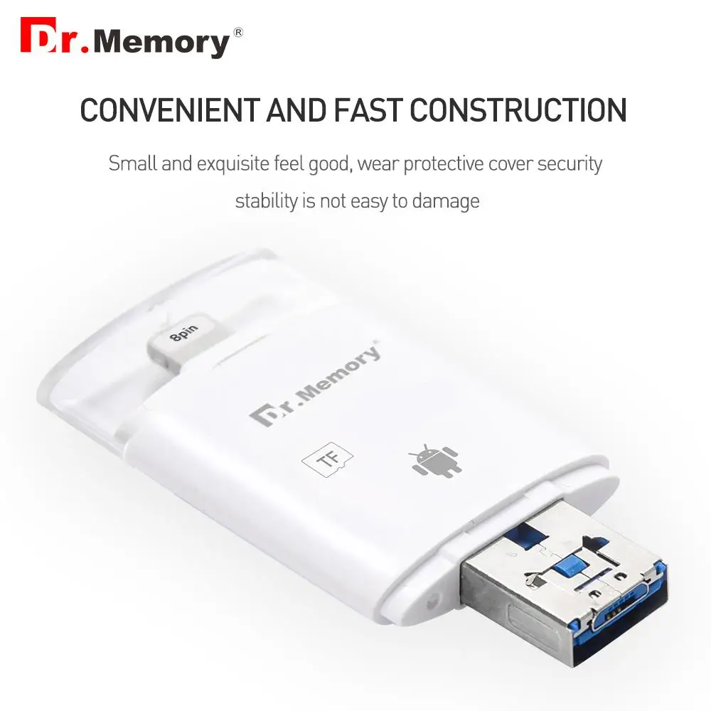 

Dr.Memory Card Reader For Iphone TF Card Metal usb SD Card Reader Support PC Android Usb Card Reader 128GB Usb Sd Adapter 64GB