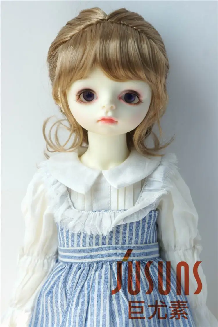JD413 1/4 1/3 милую принцессу Кос BJD синтетический мохеровый парик для Размеры 7 8
