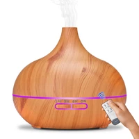500ml ultrasonic aromatherapy essential oil diffuser wood grain remote control purifier air humidifier with led 7 color lights