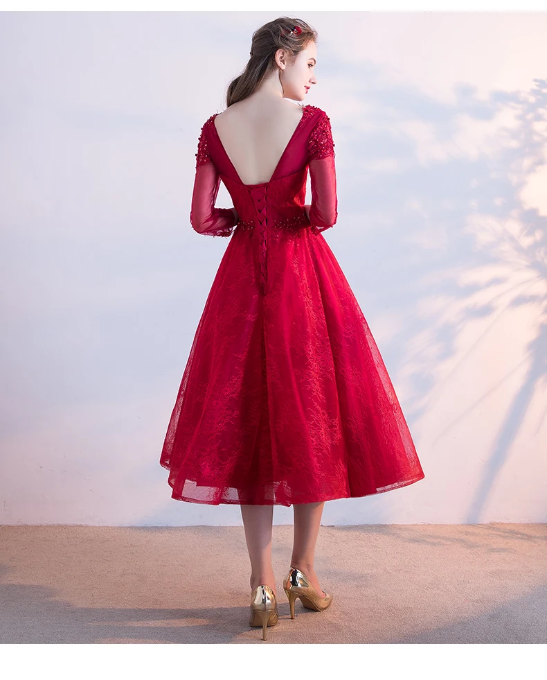 Robe de soiree винно-красное вечернее платье на шнуровке, роскошное праздничное платье с бисером, на заказ