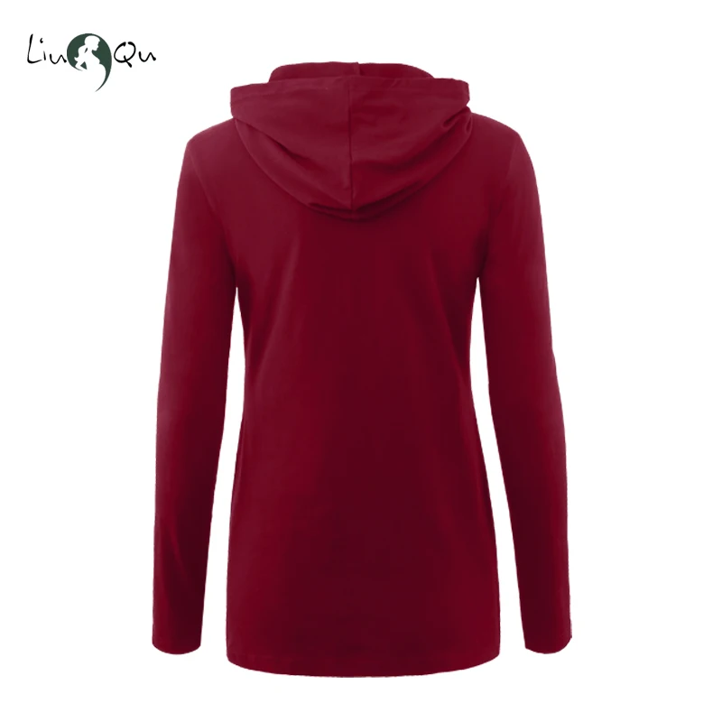 Худи для беременных и кормящих матерей женская одежда Топ с длинным рукавом худи