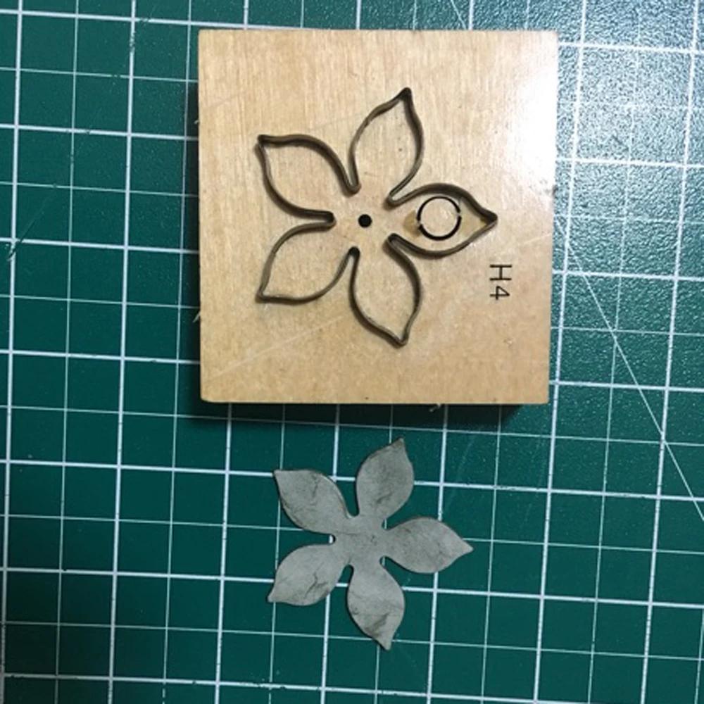 Leather Die cutter Japan Steel Blade DIY Craft Five Petal Flower Cutting Knife Mould Wooden Hand Punch Tool | Дом и сад
