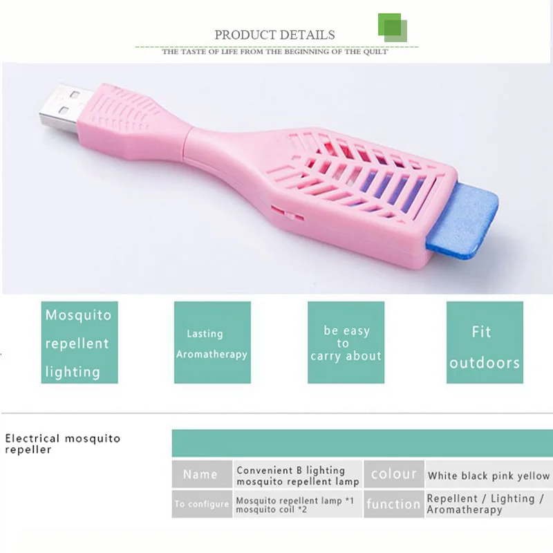 Hot Sale Portable USB Mosquito Repellent Anti Killer Pest Fly Insect For Home Outdoor Camping 80901 | Освещение