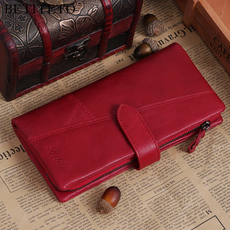 Женский кошелек Betiteto из натуральной кожи Дамский бумажник для мелочи удобный