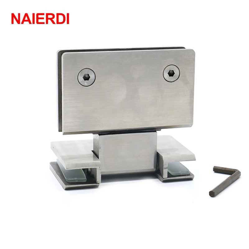 naierdi 4904 180 degree hinge open 304 stainless steel wall mount glass shower door hinges for home bathroom furniture hardware free global shipping
